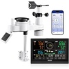 image:imageVEVOR 5in1 WiFi Weather Station 75Inch VA Display Wireless Solar Powered Outdoor Sensor Rain Gauge Indoor Outdoor for Weather Forecast Wind Speed Direction Temperature Humidity Rainfall7in1 WiFi with APP