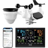image:imageVEVOR 7in1 WiFi Weather Station Solar Powered Wireless Outdoor Sensor  Home Weather Station Indoor Outdoor 75Inch VA Display for Temperature Humidity Wind SpeedDirection Rainfall No APP7in1 WiFi New Version
