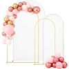 image:imageVEVOR Arch Backdrop Stand 66 x 33 ft Stable Structure Easy Assembly 1 Set Gold Metal Arch Backdrop Stand for Wedding Birthday Party Graduation Holiday Celebration and Ceremony Decoration72ft66ft with cover