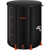 image:imageVEVOR Collapsible Rain Barrel 100 Gallon Portable Rain Water Collection  For Home Garden Water Catcher 1000D PVC Rainwater Storage System Tank Storage Container with Spigot amp Overflow Kit Black2025black