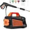image:imageVEVOR Electric Pressure Washer 1958 Max PSI 25 Max GPM Portable Power Washer with 4 Nozzles Metal Extension Wand CommercialGrade 5Piston Plunger Pump High Pressure for CarsDrivewaysPatios2000 PSI  159 GPM