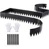 image:imageVEVOR Galvanized Steel Landscape Edging 6Pack 40 x 10 Inch Metal Edging for Landscaping with 8 Mounting Clips Heavy Duty Metal Garden Edge Border for Flower Bed Yard Pathway Black40 L x 8 H 6 Pack