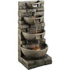 image:imageVEVOR Outdoor Water Fountain 3563 in Height Fountain and Waterfall 4Tier Floor Standing Cascading Fountains with LED Light and Pump Block Stack Style for Outdoor Indoor Garden Patio amp Backyard3563 Inch