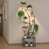 image:imageVEVOR Plant Stand Indoor with Grow Lights 63 in Tall 9Tier Lighted Plant Shelf Metal Corner Plants Holder 3 Timer amp 10 Brightness CurveShaped Flower Display Rack for Living Room Balcony Decor