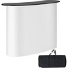 image:imageVEVOR Portable Tradeshow Podium Table 5118 x 1831 x 374 Display Exhibition Counter Stand Booth Fair with Wall Foldable Promotion Retail Bar Table Pop Up Podium with Storage Rack Carrying Bag51 Length