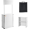 image:imageVEVOR Promotion Counter Table Portable Tradeshow Podium Table 3091 x 1496 x 7146 Display Exhibition Counter Stand Booth Fair with Wall Pop Up Podium with Storage RackCarrying Bag31 Length