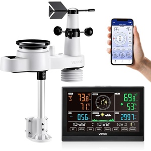 image:imageVEVOR 5in1 WiFi Weather Station 75Inch VA Display Wireless Solar Powered Outdoor Sensor Rain Gauge Indoor Outdoor for Weather Forecast Wind Speed Direction Temperature Humidity Rainfall5in1 WiFi with APP