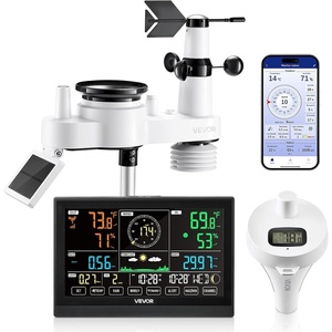 image:imageVEVOR 5in1 WiFi Weather Station 75Inch VA Display Wireless Solar Powered Outdoor Sensor Rain Gauge Indoor Outdoor for Weather Forecast Wind Speed Direction Temperature Humidity Rainfall7in1 WiFi with Pool Thermometer