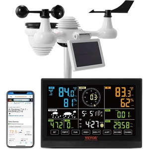 image:imageVEVOR 5in1 Wireless Weather Station 75Inch VA Display Solar Powered Outdoor Sensor Rain Gauge Indoor Outdoor for Weather Forecast Temperature Humidity Wind Speed and Direction No WiFi7in1 WiFi Weather Station