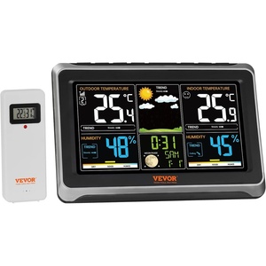 image:imageVEVOR 7in1 WiFi Weather Station Solar Powered Wireless Outdoor Sensor  Home Weather Station Indoor Outdoor 75Inch VA Display for Temperature Humidity Wind SpeedDirection Rainfall No APPIndoor Weather Station