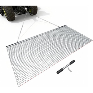 image:imageVEVOR Drag Harrow 6 x 3 ft HighEfficiency Chain Harrow Rake ATVs UTVs Tractors Attachments Durable Galvanized Steel Mesh Drag Mat with Towing Chain for Gravel Driveway Ruts Farm Field Leveling7205 x 3598 x 039 inch