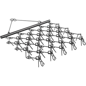 image:imageVEVOR Drag Harrow 6 x 3 ft HighEfficiency Chain Harrow Rake ATVs UTVs Tractors Attachments Durable Galvanized Steel Mesh Drag Mat with Towing Chain for Gravel Driveway Ruts Farm Field Leveling5 x 45 ft