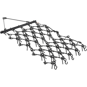 image:imageVEVOR Drag Harrow 6 x 3 ft HighEfficiency Chain Harrow Rake ATVs UTVs Tractors Attachments Durable Galvanized Steel Mesh Drag Mat with Towing Chain for Gravel Driveway Ruts Farm Field Leveling4 x 4 ft