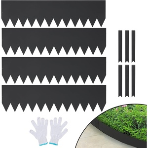 image:imageVEVOR Galvanized Steel Landscape Edging 6Pack 40 x 10 Inch Metal Edging for Landscaping with 8 Mounting Clips Heavy Duty Metal Garden Edge Border for Flower Bed Yard Pathway Black40 L x 12 H 4 Pack