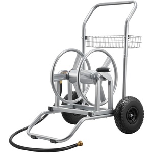 image:imageVEVOR Hose Reel Cart 200300ft HighPressure Garden Hose Cart Hoses Reel Carts with Two Wheels Handle amp HeavyDuty Mesh Storage Basket DualPurpose Portable Hoses Reels for Garden Car Pet