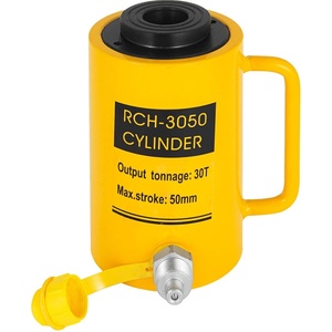 image:imageVEVOR Hydraulic Cylinder Jack 30Ton Solid Ram Hydraulic Cylinder 4Inch Stroke Single Acting Hydraulic Cylinder wQuick Connector Portable Hydraulic Solid Jack Industrial Lifting Jack Ram30T 2Inch