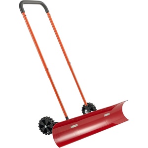 image:imageVEVOR Snow Pusher 36 inch Wide Push Snow Shovel Plow for Driveway Sidewalks and Doorways with Segmented Handle Ergonomic Grip and HDPE Plastic Blade  HDPE Plastic Blade Winter Shovels with Segmented Handle Metal Edged Strip Portable Snow Removal Tool for Driveway GardenRed