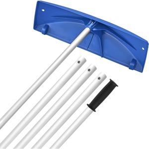 image:imageVEVOR Snow Roof Rake 24 in PP Plastic Blade 38182 ft Adjustable Roof Snow Scraper with Wheels AntiSlip Handle Snows Removal Tool Lightweight House Rooftop Rake for Leaves Debris Removal24 Plastic Blade x 182ft Reach