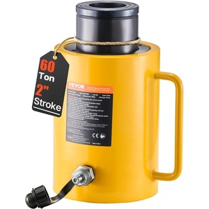 image:imageVevor 60T 2 Inch Hydraulic Cylinder Jack Hollow Single Acting Hydraulic Ram Cylinder 50mm Hydraulic Lifting Cylinders for Riggers Fabricators 60T 2 Inch Hollow Industrial amp Scientific