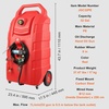 image:imageVEVOR Fuel Caddy 32 Gallon Fuel Transfer Caddy Tank OnWheels with 12V DC Transfer Pump Gasoline Diesel Fuel Caddy with 82 ft Hose Flow Rate 7Lmin for Trucks Boats Lawn MowersElectric