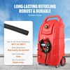 image:imageVEVOR Fuel Caddy 32 Gallon Fuel Transfer Caddy Tank OnWheels with 12V DC Transfer Pump Gasoline Diesel Fuel Caddy with 82 ft Hose Flow Rate 7Lmin for Trucks Boats Lawn MowersElectric