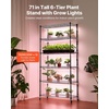 image:imageVEVOR Indoor Greenhouse with Grow Light 59 in Tall 4Tier Plant Stand with Clear Cover Timer amp Hygrometer 180W Full Spectrum Grow Lights Metal Lighted Plants Shelf Holder for Indoor Plants30w with Mechanical Timer