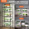 image:imageVEVOR Indoor Greenhouse with Grow Light 59 in Tall 4Tier Plant Stand with Clear Cover Timer amp Hygrometer 180W Full Spectrum Grow Lights Metal Lighted Plants Shelf Holder for Indoor PlantsDiy Plant Stand With Light