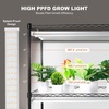 image:imageVEVOR Indoor Greenhouse with Grow Light 59 in Tall 4Tier Plant Stand with Clear Cover Timer amp Hygrometer 180W Full Spectrum Grow Lights Metal Lighted Plants Shelf Holder for Indoor PlantsDiy Plant Stand With Light
