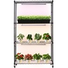 image:imageVEVOR Indoor Greenhouse with Grow Light 59 in Tall 4Tier Plant Stand with Clear Cover Timer amp Hygrometer 180W Full Spectrum Grow Lights Metal Lighted Plants Shelf Holder for Indoor Plants3 Light Modes