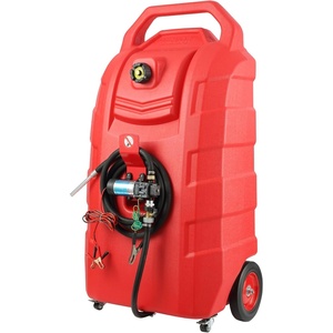 image:imageVEVOR Fuel Caddy 32 Gallon Fuel Transfer Caddy Tank OnWheels with 12V DC Transfer Pump Gasoline Diesel Fuel Caddy with 82 ft Hose Flow Rate 7Lmin for Trucks Boats Lawn MowersElectric