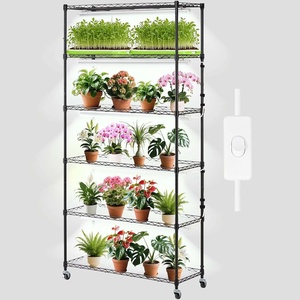 image:imageVEVOR Indoor Greenhouse with Grow Light 59 in Tall 4Tier Plant Stand with Clear Cover Timer amp Hygrometer 180W Full Spectrum Grow Lights Metal Lighted Plants Shelf Holder for Indoor PlantsDiy Plant Stand With Light