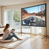 image:imageVEVOR Projector Screen with Stand 100 Inch 160 Wide Angle Indoor Outdoor Projection Screen 169 4K HD Wrinkleless Portable DualTripod Screens with Carry Bag for Movie Home Theater PresentationSixfooted 100