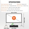image:imageVEVOR Projector Screen with Stand 100 Inch 160 Wide Angle Indoor Outdoor Projection Screen 169 4K HD Wrinkleless Portable DualTripod Screens with Carry Bag for Movie Home Theater PresentationSixfooted 150