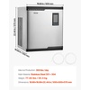 image:imageVEVOR Commercial Ice Maker Machine  Head 300 LbsDay Stainless Steel Ice Machine with Scheduled IceMaking SelfCleaning Adjustable Thickness Ideal for Restaurant Bar Cafe Hotel  Head Only  Ideal for Restaurant Bar Cafe Hotel Stainless Steel Material with Scheduled IceMaking SelfCleaning Adjustable Thickness1969 x 1969 x 2244 in