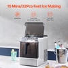 image:imageVEVOR Countertop Ice Maker 32 Cubes Ready in 15 Mins 46lbs in 24Hrs SelfCleaning Portable Ice Maker with Convenient Ice Transfer Ice Machine with 2 Sizes Ice Cube for Home Kitchen Office Party46lbs24H
