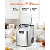 image:imageVEVOR Countertop Ice Maker 44 lbs per Day SelfCleaning Portable Machine with Scoop Nugget Ice Machine with Chewable ICES for Home Kitchen Office Bar amp Party 4 lbs IceStorage Sliver