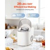 image:imageVEVOR Countertop Ice Maker 7 Cubes Ready in 6 Mins 26 lbs per Day SelfCleaning Portable Machine with Ice Scoop IceMaking Machine with 2 Sizes Bullet ICES for Home Kitchen Office Bar amp PartyWhite