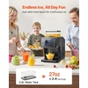 image:imageVEVOR Snowflake Ice Machine 44LBS24H Snowflake Ice Maker Ice Shaver Machine with Stainless Steel Blade Electric Snow Cone Maker with 02 Gal Tank 60S Fast PreCooling for Home amp Small Gatherings  Home Parties Gatherings 60S Fast Pre Cooling Shaving For Cones Compact Countertop Easy Clean Hopper Scoop Brush Power Cord