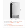 image:imageVEVOR Undercounter Builtin Ice Maker 80 LbsDay Under Counter Ice Maker Machine with Reversible Door Stainless Steel Freestanding Ice Maker for Commercial Home Kitchen Electric Drainage  Ideal for Commercial Home Kitchen Use Stainless Steel Freestanding Nugget Ice Machine with Reversible Door Electric Drainage