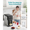 image:imageVEVOR Water Dispenser with Ice Maker 3in1 FloorStanding Water Dispenser 33 LBS24H 9 Cubes7 Min Fast Ice Making with 13 LBS Storage Bullet IceCubes amp ColdWater for Home Kitchen PartyBlackSilver