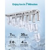 image:imageVEVOR Water Dispenser with Ice Maker 3in1 FloorStanding Water Dispenser 33 LBS24H 9 Cubes7 Min Fast Ice Making with 13 LBS Storage Bullet IceCubes amp ColdWater for Home Kitchen PartyBlackSilver