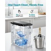 image:imageVEVOR Water Dispenser with Ice Maker 3in1 FloorStanding Water Dispenser 33 LBS24H 9 Cubes7 Min Fast Ice Making with 13 LBS Storage Bullet IceCubes amp ColdWater for Home Kitchen PartyBlackSilver