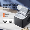 image:imageVEVOR Water Dispenser with Ice Maker 3in1 FloorStanding Water Dispenser 33 LBS24H 9 Cubes7 Min Fast Ice Making with 13 LBS Storage Bullet IceCubes amp ColdWater for Home Kitchen PartyBlack