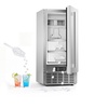 image:imageVEVOR Undercounter Builtin Ice Maker 66 LbsDay Under Counter Nugget Ice Maker Machine with Reversible Door Stainless Steel Freestanding Ice Maker for Commercial Home Kitchen Electric Drainage  18LBS Storage BinStainless Steel Freestanding Nugget Ice Machine with Reversible Door amp DrainageCommercial Home Kitchen Use