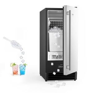 image:imageVEVOR Undercounter Builtin Ice Maker 50 LbsDay Under Counter Ice Maker Machine with Drain Pump Reversible Door Stainless Steel Freestanding Ice Maker for Commercial Home Kitchen