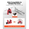 image:imageVEVOR 316 Brake Line Repair Kit 45 Single Brake Line Flaring Tool Kit 25FT CopperCoated Brake Line with 20 Fittings amp 2 Unions 3in1 Tube Bender 14 516 38 Tube Cutter Included31658