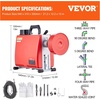 image:imageVEVOR 66FT x 58 Inch Drain Cleaner Machine 250W Electric Sewer Snake Auger Manual Feed  with 7 Cutters 2 Steel Cables 66 x 58 and 15 x 38amp CWCCW Control for 16 to 4 PipesRed