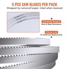 image:imageVEVOR Band Saw Blade 65x06x002 inch 5 PCSPack Meat Bandsaw Blades for Replacement 65Mn Carbon Steel Blade 3 TPI Meat Cutting Blade Wrapped by RustProof Paper for Commercial Bone Saw Machines