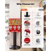image:imageVEVOR Candy Vending Machine Four Compartment Candy Vending Machine with Stand Gumball amp Candies Vendings Machines with Adjustable Height Vintage Candies Dispenser for Shop Arcade Family GatheringRed