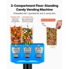image:imageVEVOR Candy Vending Machine Four Compartment Candy Vending Machine with Stand Gumball amp Candies Vendings Machines with Adjustable Height Vintage Candies Dispenser for Shop Arcade Family GatheringBlue